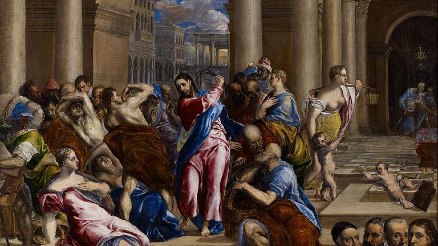 Христос изгоняет торговцев из храма. Эль Греко